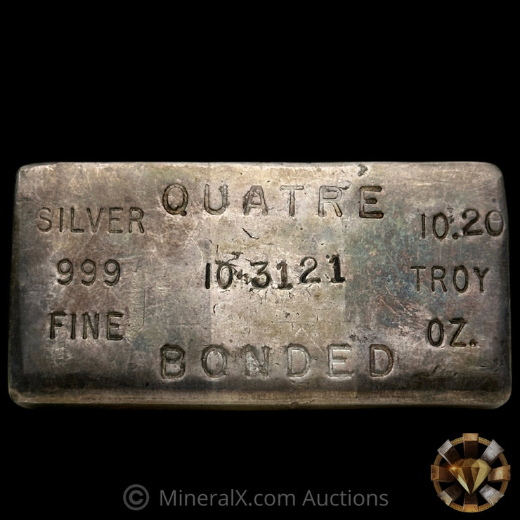 10.20oz Quatre Bonded Vintage Silver Bar