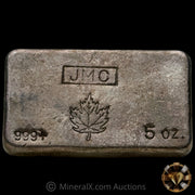5oz JMC Johnson Matthey Maple Leaf Vintage Silver Bar