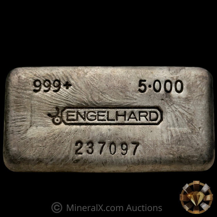 5oz Engelhard Bull Logo Vintage Silver Bar