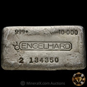 10oz Engelhard Rare 2 Prefix Serial Floating Decimal Bull Logo Vintage Silver Bar