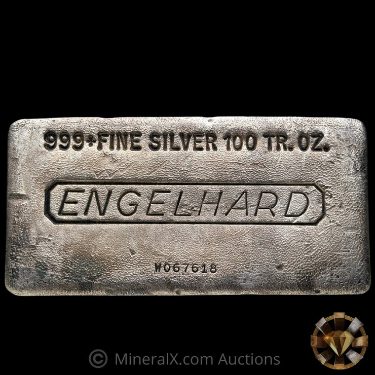 100oz Engelhard W Series Vintage Silver Bar