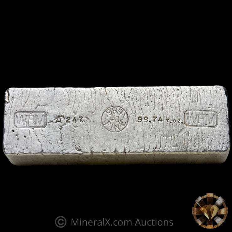 99.74oz WPM Vintage Silver Bar
