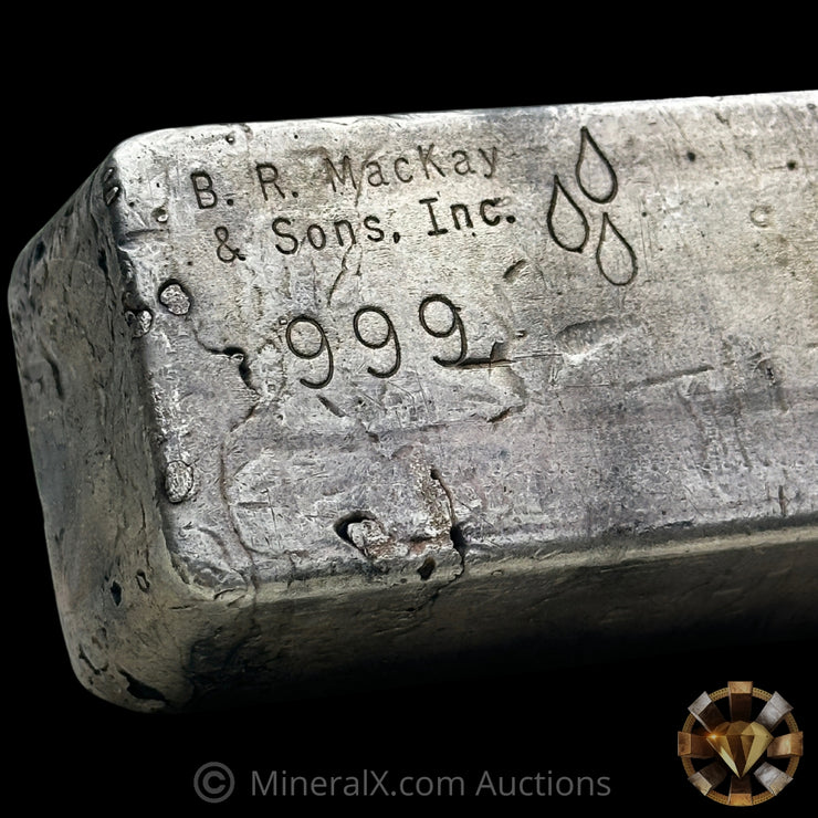 101.40oz B R MacKay & Sons Vintage Silver Bar
