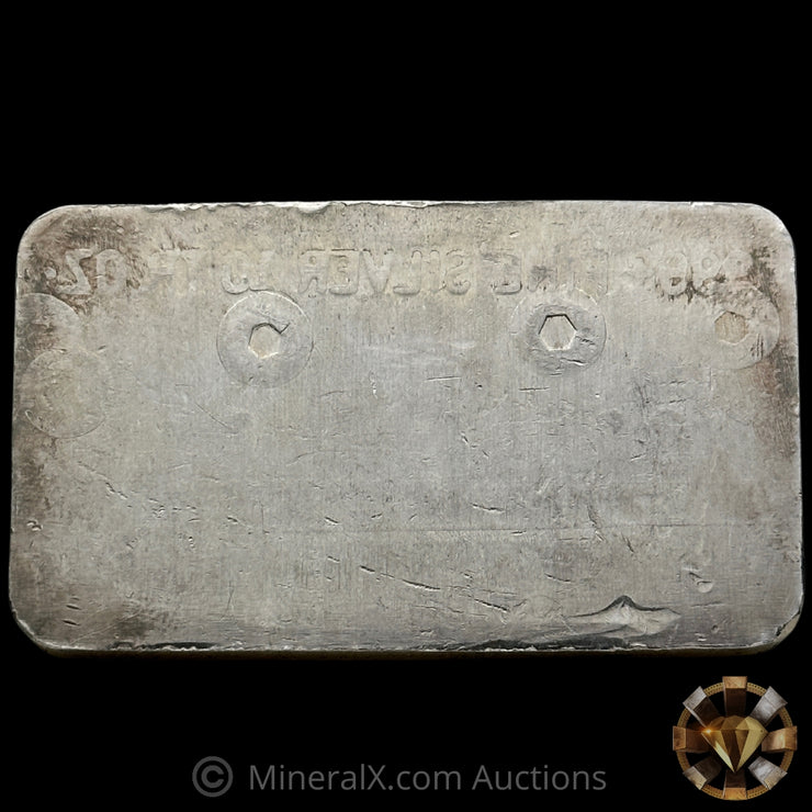 10oz Engelhard P Loaf Vintage Silver Bar With Reverse Punch Through Error
