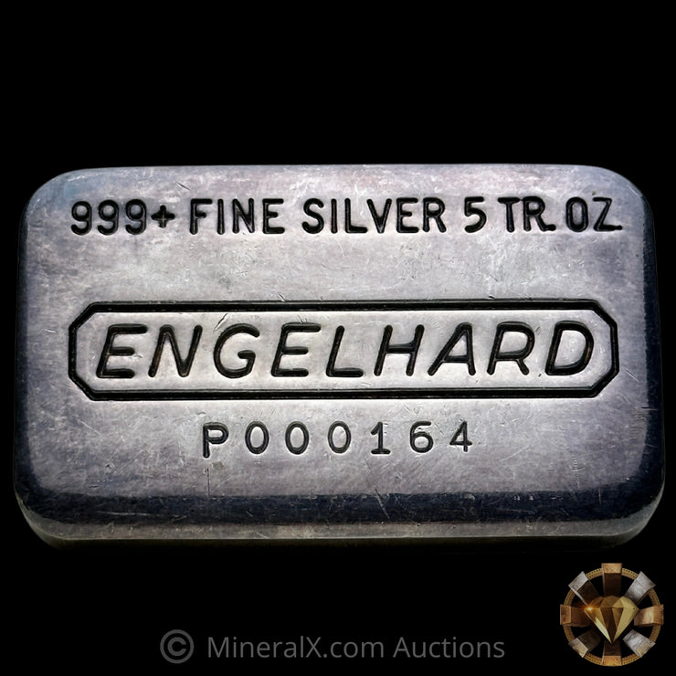 5oz Engelhard P Loaf Vintage Silver Bar With Low Serial