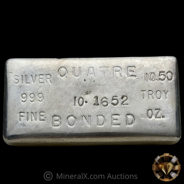 10.50oz Quatre Bonded Vintage Silver Bar