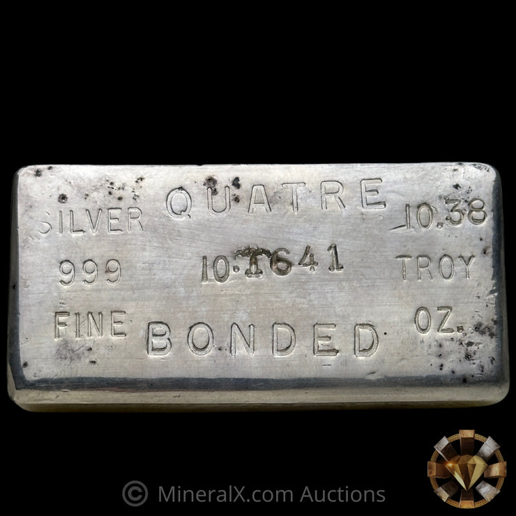 10.38oz Quatre Bonded Vintage Silver Bar