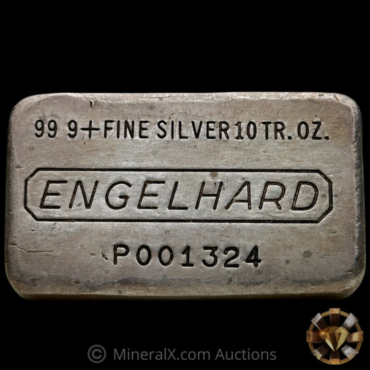 10oz Engelhard 7th Series Early P Prefix Vintage Silver Bar