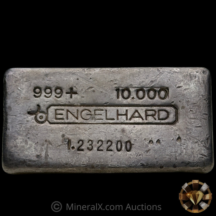 10oz Engelhard 1. Prefix Bull Logo Vintage Silver Bar