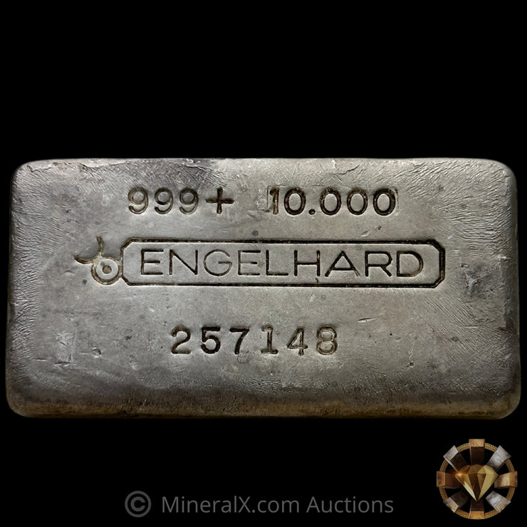 10oz Engelhard Bull Logo Vintage Silver Bar