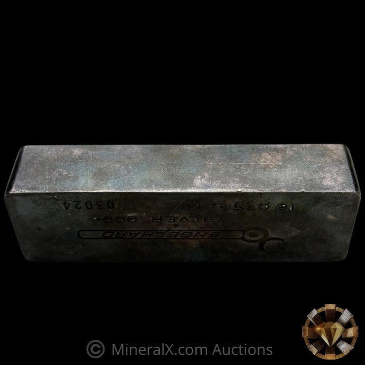 16.075oz (1/2Kilo) Engelhard 0 leading 5 Digit Variety Bull Logo Extruded Vintage Silver Bar