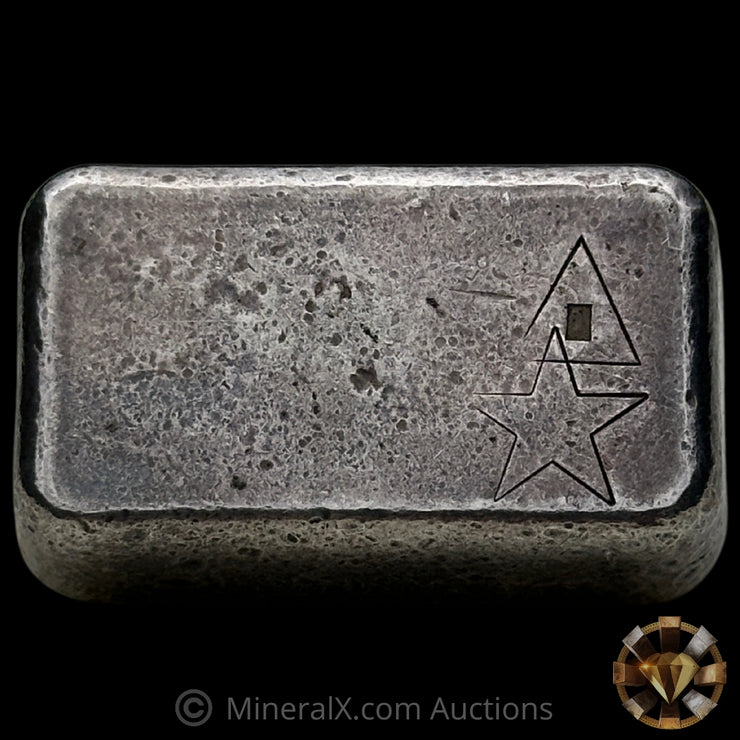 3oz W H Foster Vintage Silver Bar With Deak Triangle Counterstamp