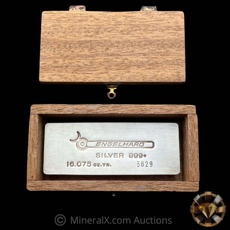 16.075oz (1/2Kilo) Engelhard 4 Digit Variety Bull Logo Extruded Vintage Silver Bar With Box