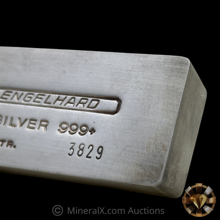 16.075oz (1/2Kilo) Engelhard 4 Digit Variety Bull Logo Extruded Vintage Silver Bar With Box