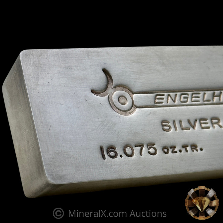 16.075oz (1/2Kilo) Engelhard 4 Digit Variety Bull Logo Extruded Vintage Silver Bar With Box