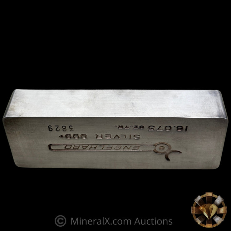 16.075oz (1/2Kilo) Engelhard 4 Digit Variety Bull Logo Extruded Vintage Silver Bar With Box