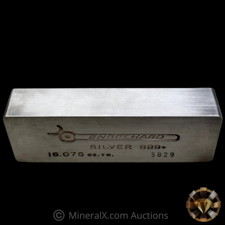 16.075oz (1/2Kilo) Engelhard 4 Digit Variety Bull Logo Extruded Vintage Silver Bar With Box