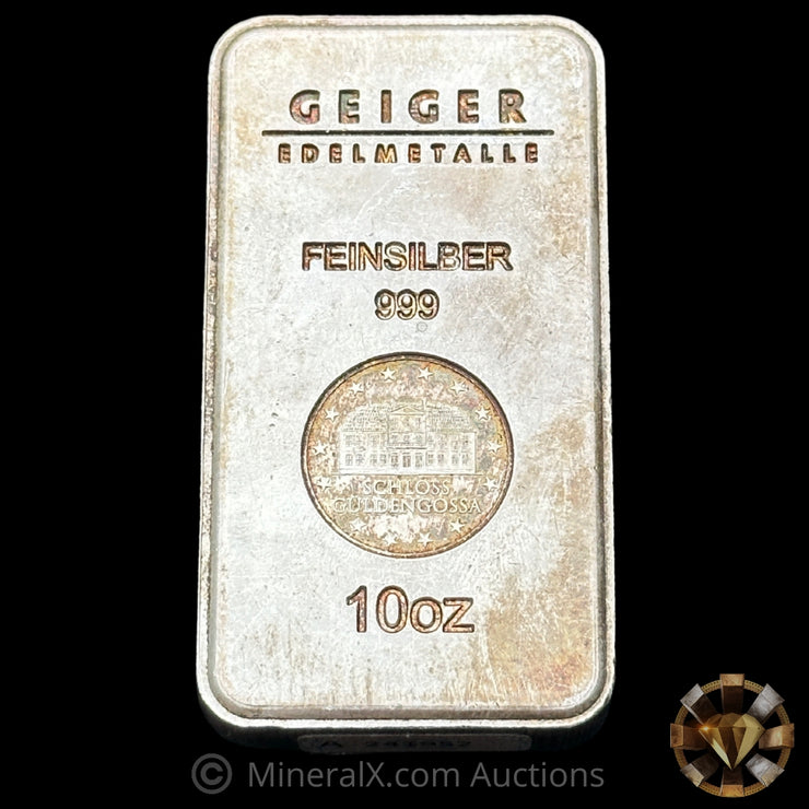 10oz Geiger Silver Bar