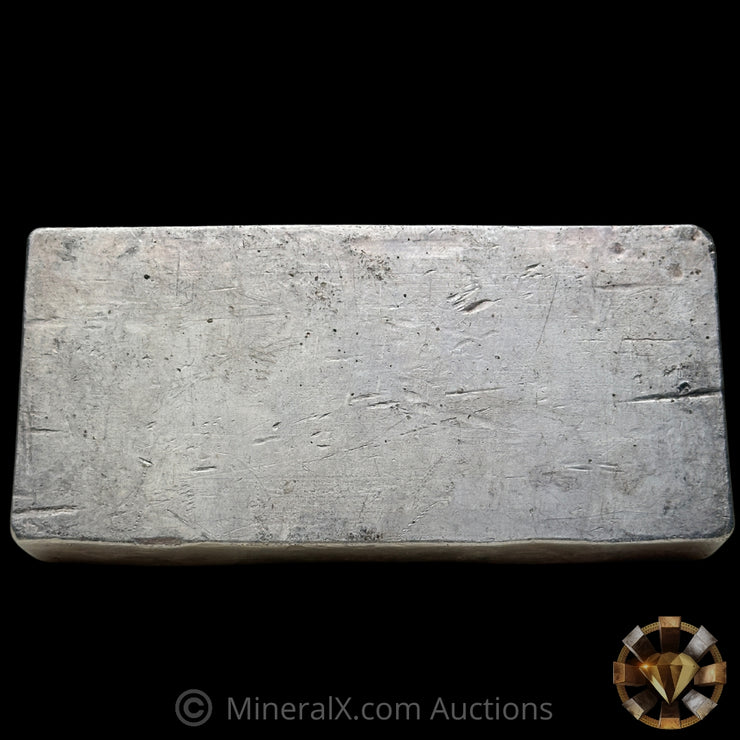 50oz Engelhard 6th Series Bull Logo Small Font Serial Variety Vintage Silver Bar