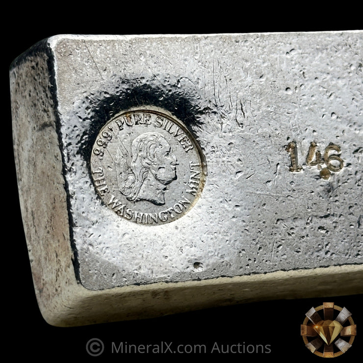 14.6oz The Washington Mint Odd Weight Vintage Silver Bar