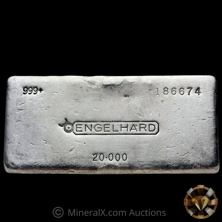 20oz Engelhard Bull Logo Vintage Silver Bar
