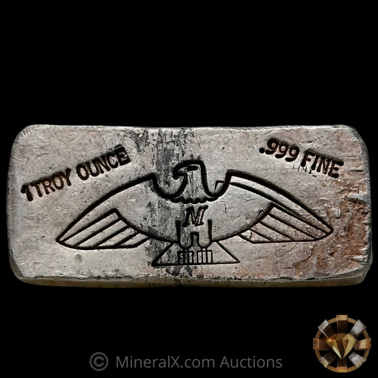 1oz Montana M Eagle Vintage Silver Bar