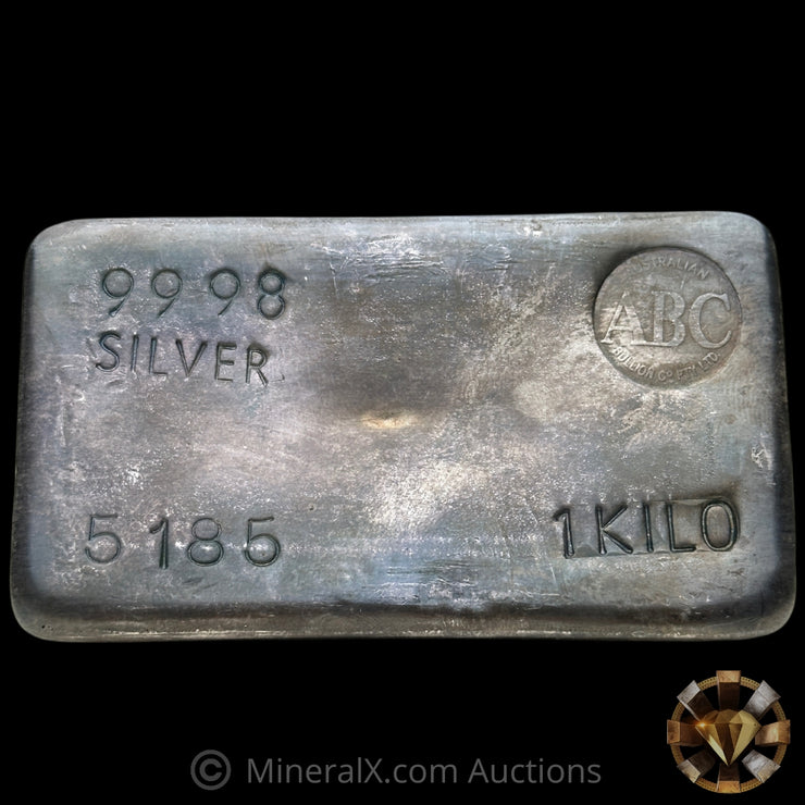 Kilo ABC Australian Bullion Company Vintage Silver Bar