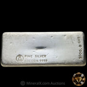 1000g (Kilo) Harrington Metallurgist Australia Vintage Silver Bar