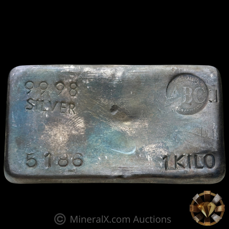 Kilo ABC Australian Bullion Company Vintage Silver Bar