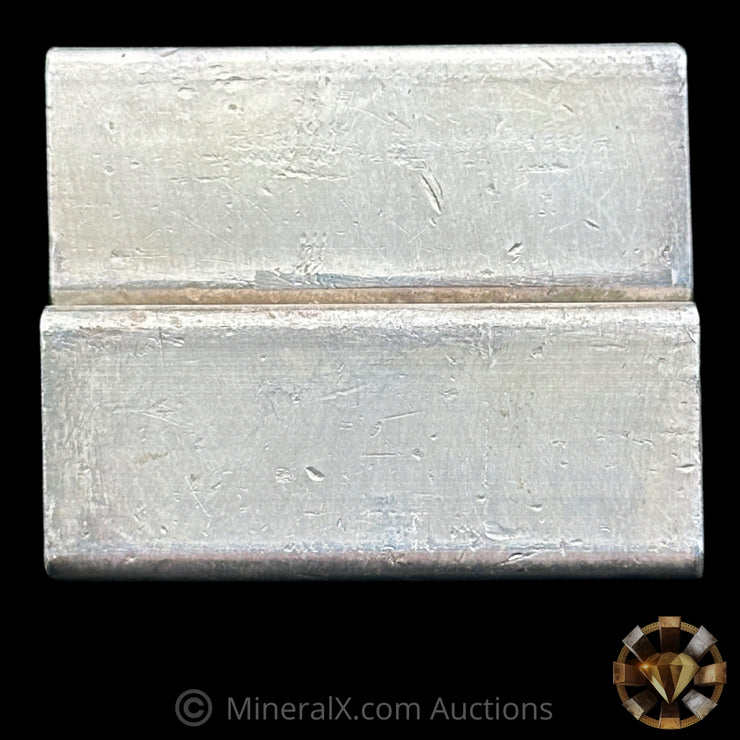 x2 7oz Engelhard E Logo Industrial Extruded Vintage Silver Bar Lot With Sequential Low Serials