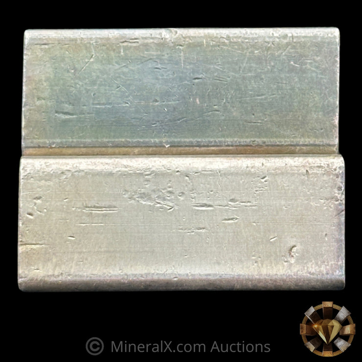 x2 7oz Engelhard E Logo Industrial Extruded Vintage Silver Bar Lot With Sequential Low Serials