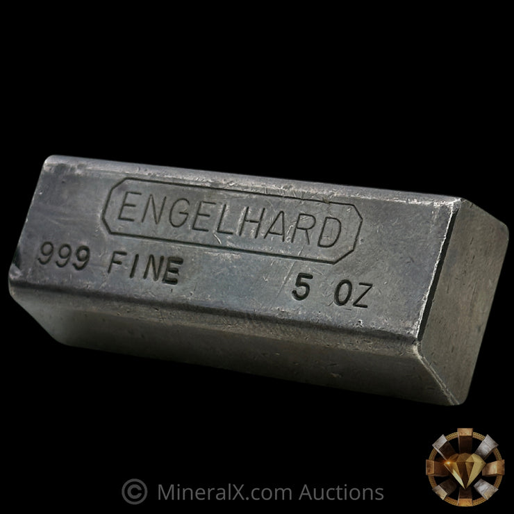 5oz Engelhard Full Hallmark Industrial Extruded Vintage Silver Bar