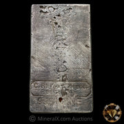 25oz C Rhyne & Associates Vintage Silver Bar With Unique Mold & Hallmarks