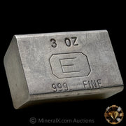 3oz Engelhard E Logo Industrial Extruded Vintage Silver Bar
