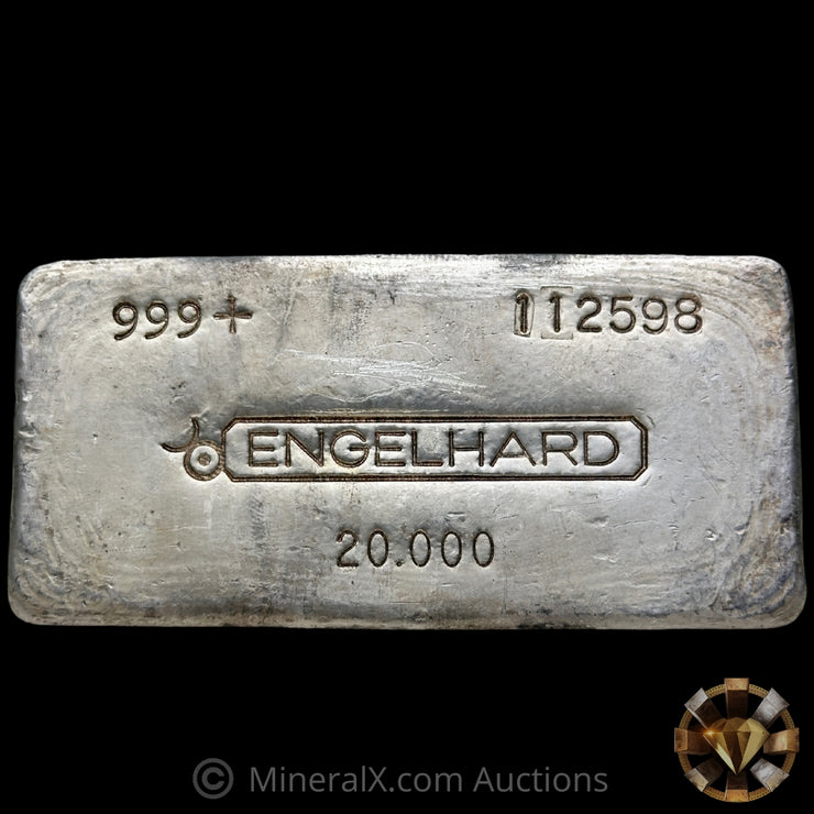 20oz Engelhard 4th Series Bull Logo Vintage Silver Bar