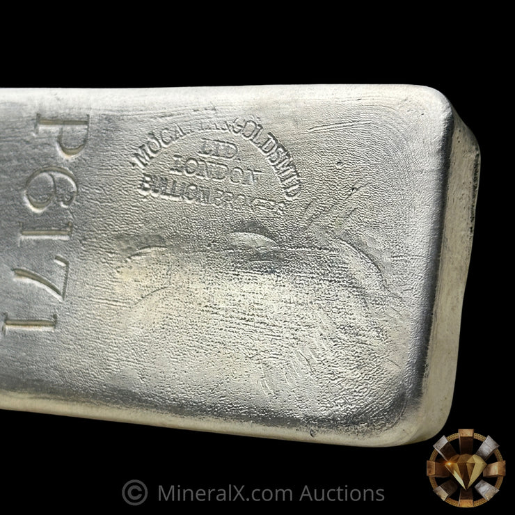 Kilo Engelhard London Vintage Silver Bar With Mocatta & Goldsmid Counterstamp
