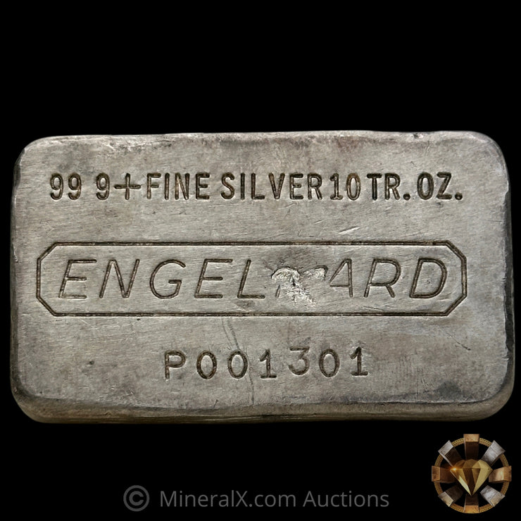 10oz Engelhard 7th Series Early P Prefix Vintage Silver Bar