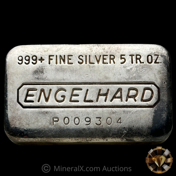 5oz Engelhard P Loaf Vintage Silver Bar