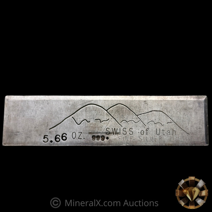5.66oz Swiss Of Utah Vintage Silver Bar