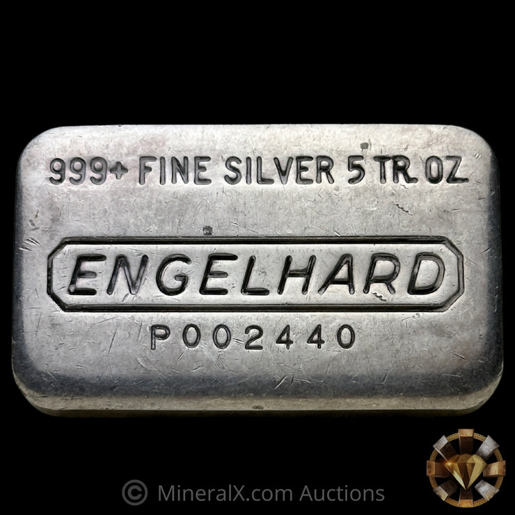 5oz Engelhard P Loaf Vintage Silver Bar
