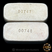 x2 5oz Silvertowne Vintage Silver Bar Lot With Sequential Low Serials