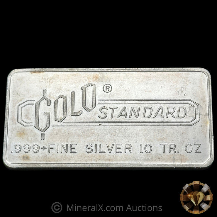 10oz Gold Standard Vintage Silver Bar
