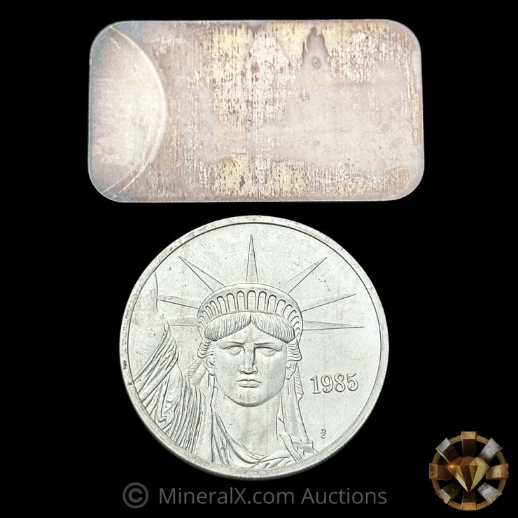 x2 1oz Engelhard Vintage Silver Bar & Coin Lot
