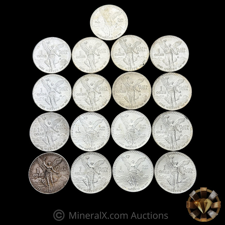 x17 1oz Mixed Dates Libertad Silver Coin Lot