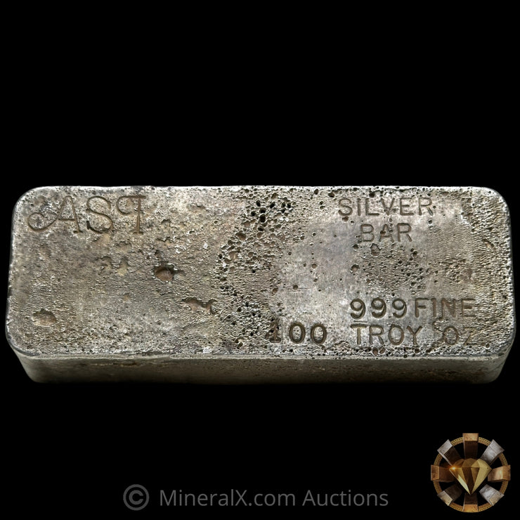 100oz ASI Arizona Silver Inc Vintage Silver Bar