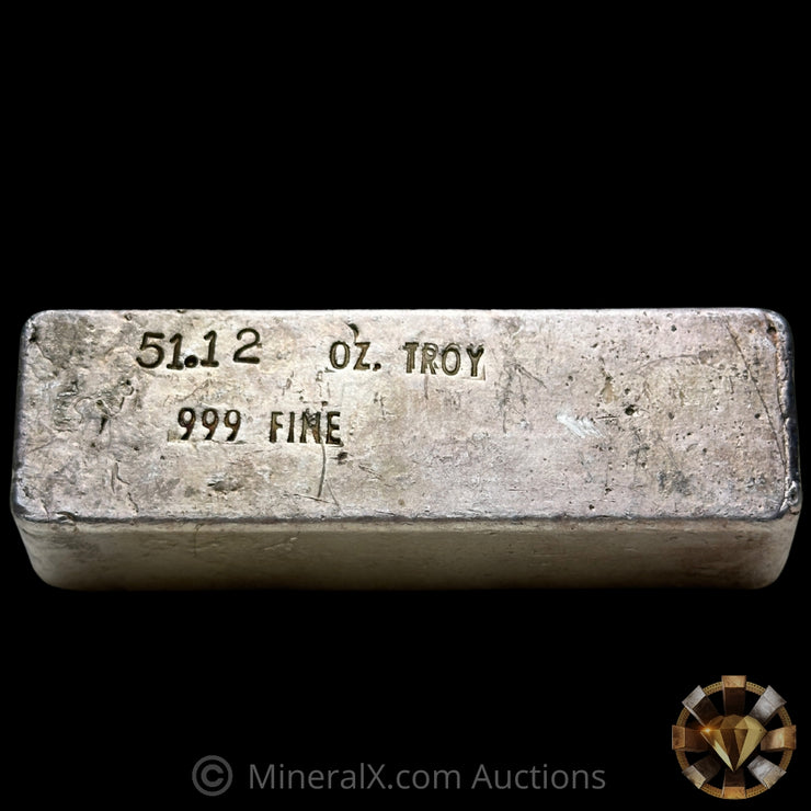 51.12oz Certified L C Murray No Hallmark Variety Vintage Silver Bar