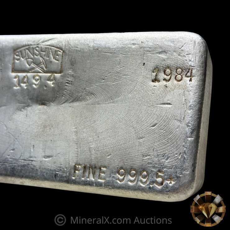 1984 100oz Sunshine Mining Vintage Silver Bar
