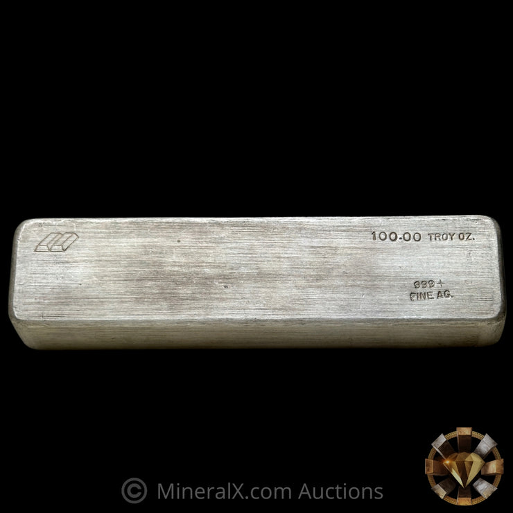 100oz Silverfarm San Francisco "Lot 69" Vintage Silver Bar With Unique Brushed Surfaces