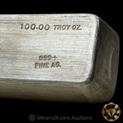 100oz Silverfarm San Francisco "Lot 69" Vintage Silver Bar With Unique Brushed Surfaces