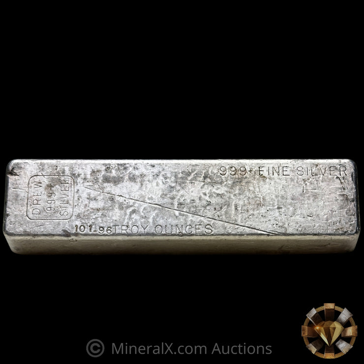 101.96oz Drew Refining Vintage Silver Bar